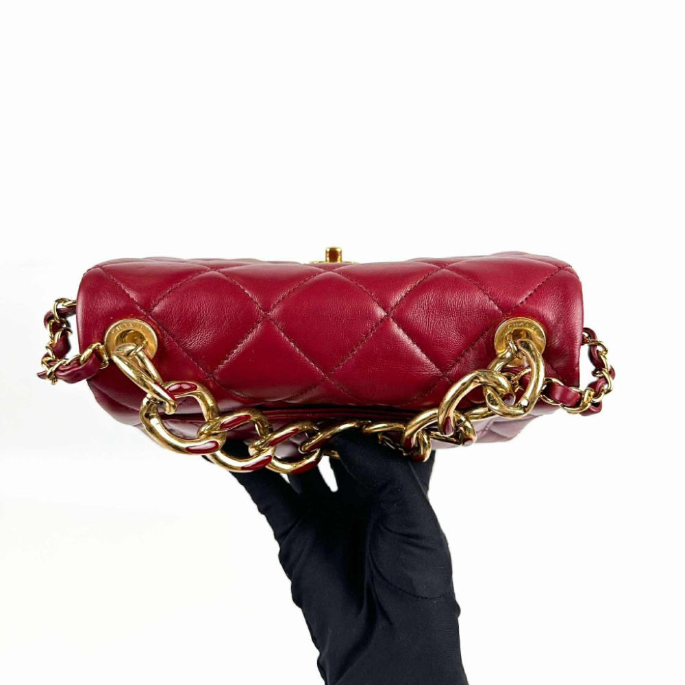 túi chanel đỏ burgundy