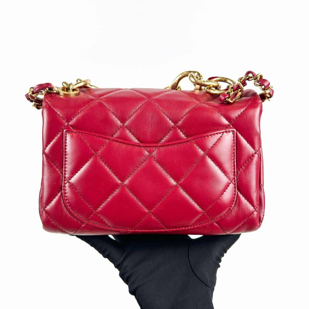 túi chanel đỏ burgundy