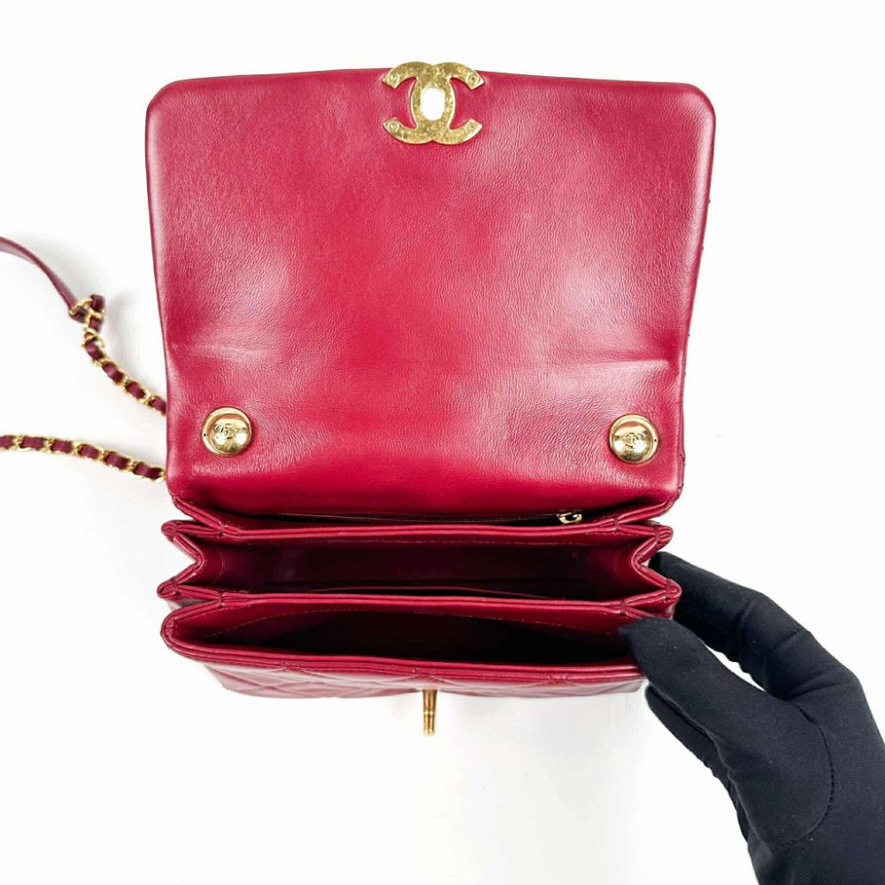 túi chanel đỏ burgundy
