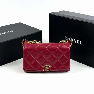 túi chanel đỏ burgundy