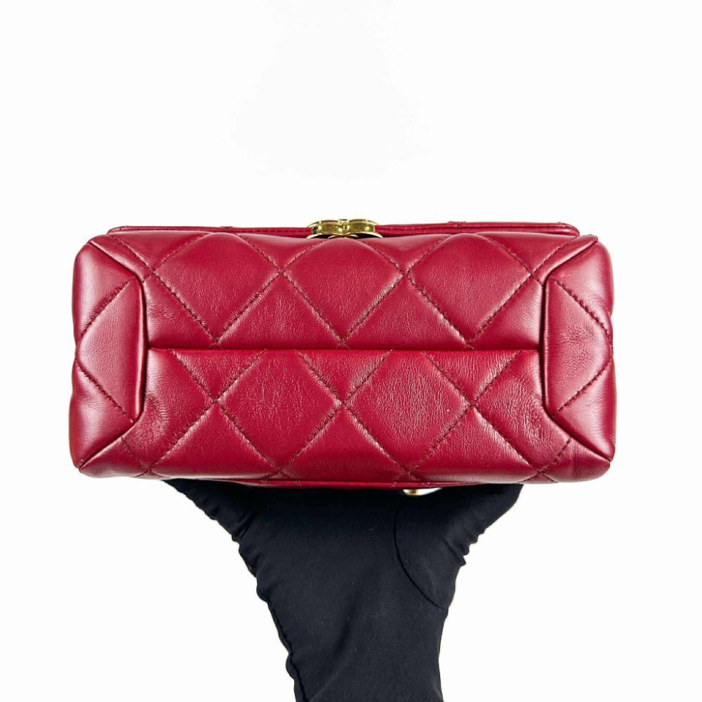 túi chanel đỏ burgundy