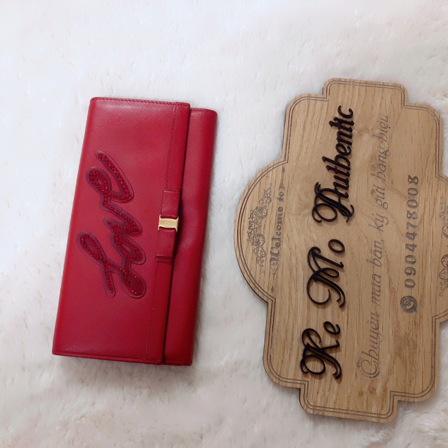 Salvatore Ferragamo vara bow wallet - Love - red