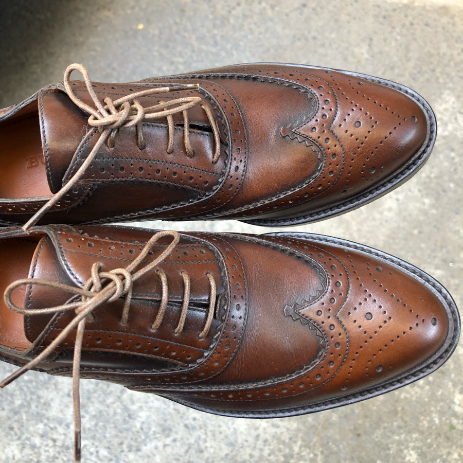 ❤️B.B.R Brown Women Gennie Zig  brown Leather Oxfords Flats sz 36