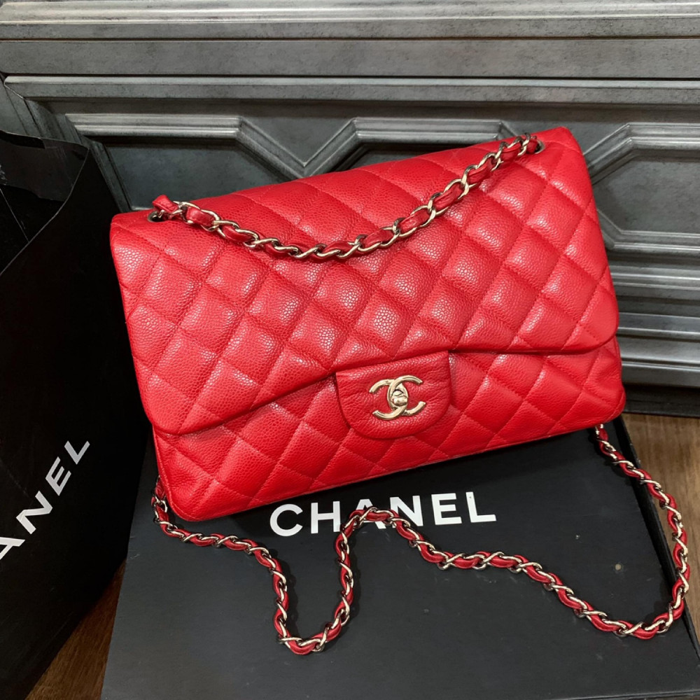Chanel TriColor Quilted Lambskin Jumbo Classic Double Flap  modaselle