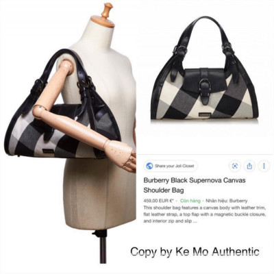 Burberry Supernova Canvas Shoulder Bag