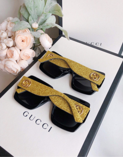 Gucci - kính gọng nhũ vàng - sz54