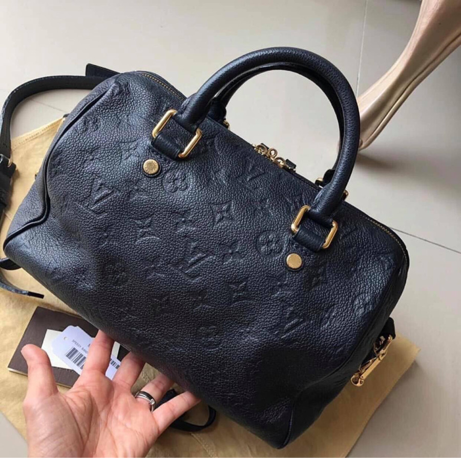 Louis Vuitton Speedy Bandou 25 Black Empriente Noir