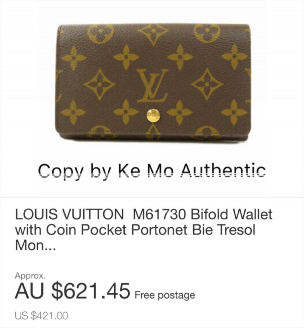 LV Bifold Wallet with Coin Pocket Portonet Bie Tresol Monogram