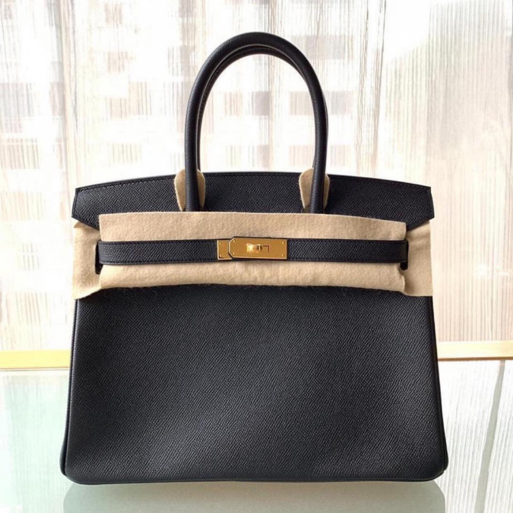 Hermes Birkin Size 30 Black Epsom Ghw