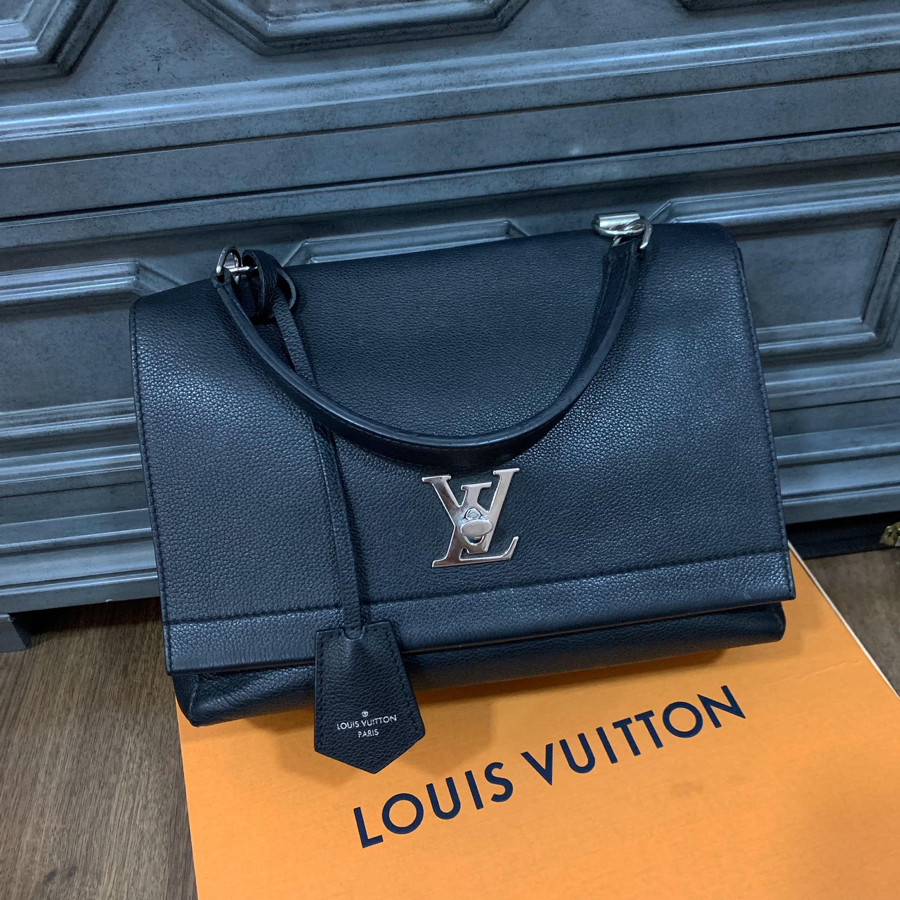 Louis Vuitton Greige Soft Calfskin Lockme Ever MM  myGemma  Item 126312