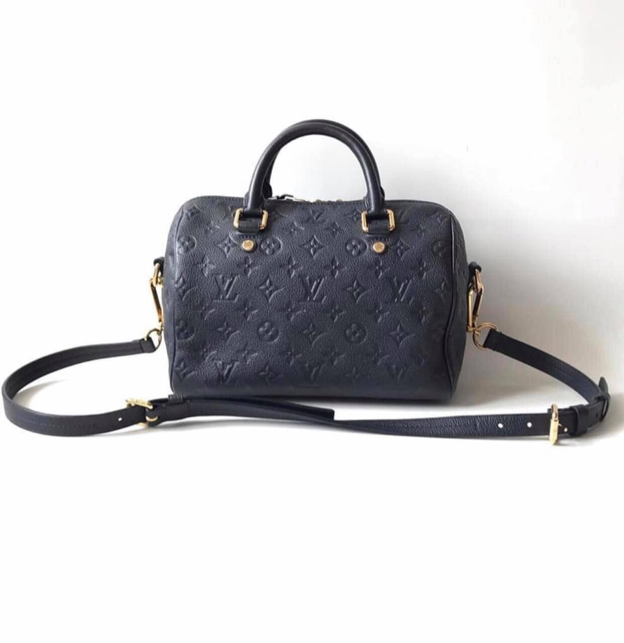 Louis Vuitton Speedy Bandou 25 Black Empriente Noir