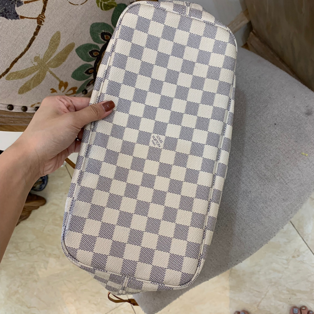 Túi LV neverfull damier azur sz Mm