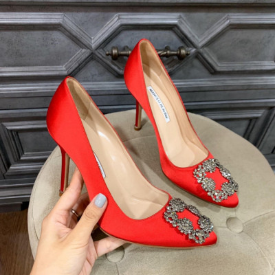 Giày Manolo satin đỏ size 37 new