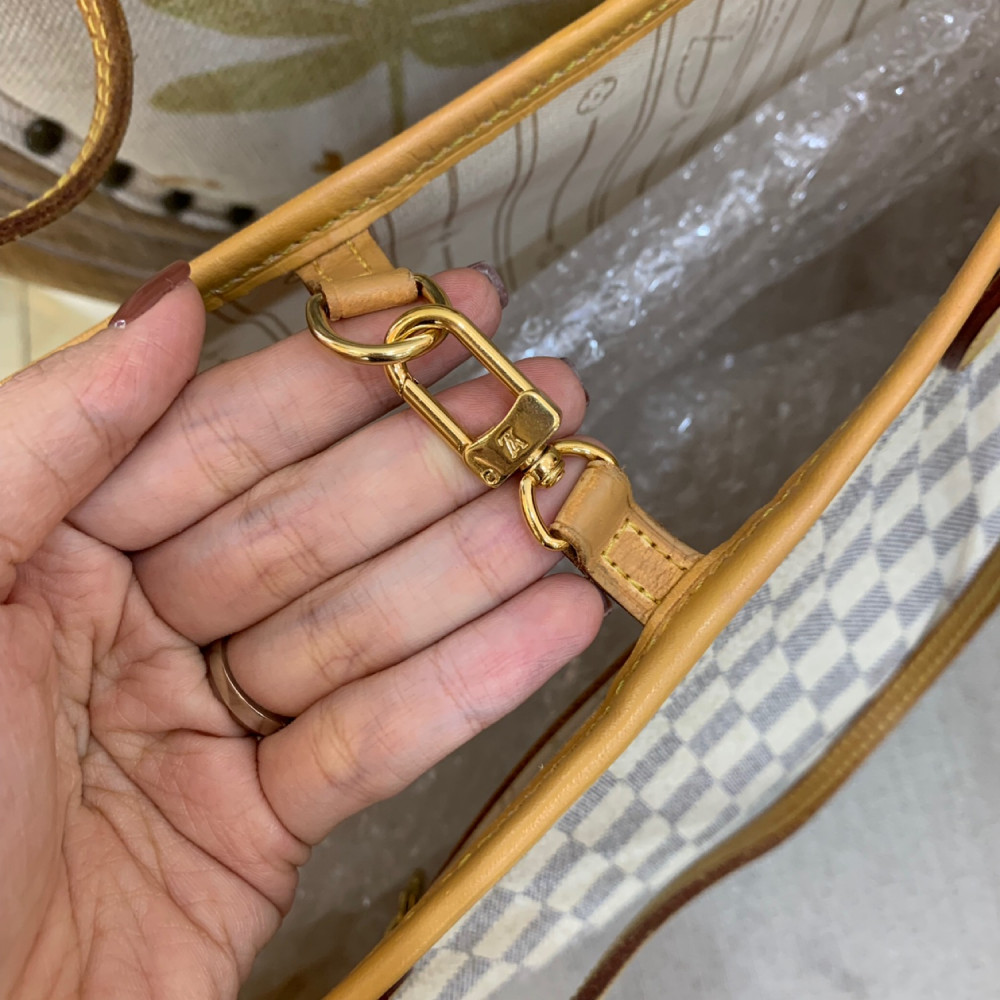 Túi LV neverfull damier azur sz Mm