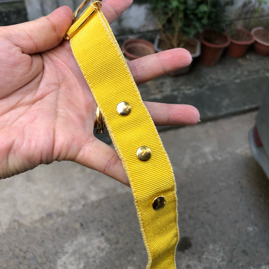 ❤️Salvatore Ferragamo belt gancini - yellow canvas sz S