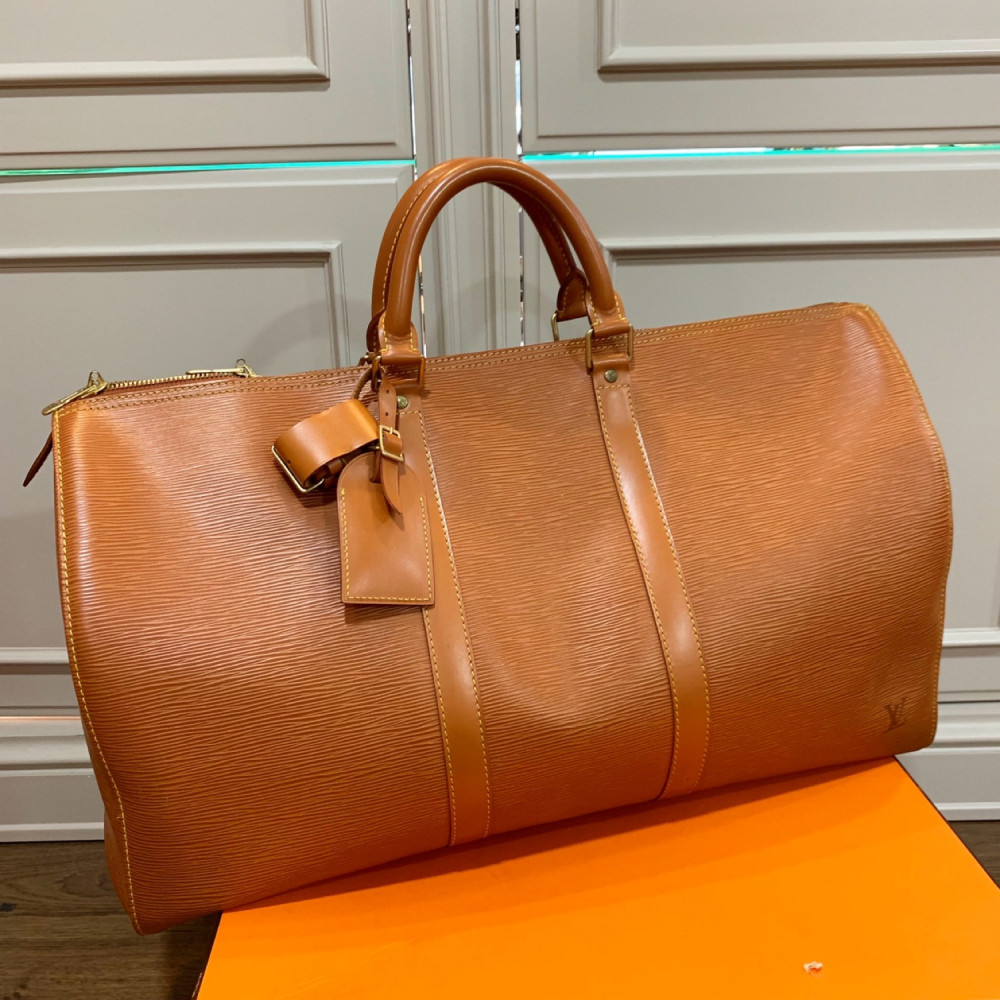 Túi LV keepall epi nâu sz 50