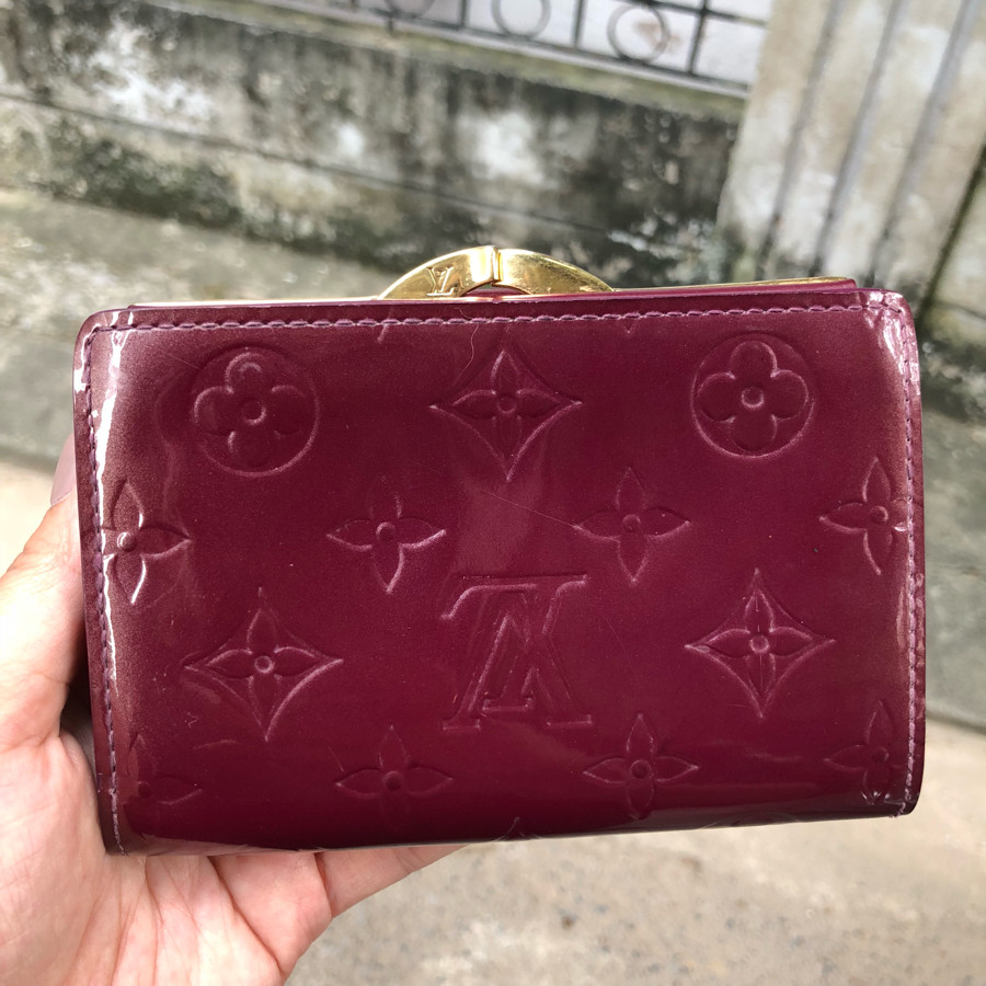 LV Violette Monogram Vernis Leather French Purse Wallet