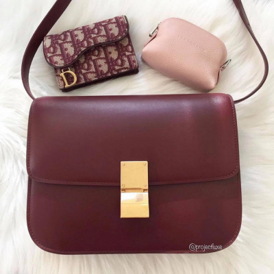 Celine Box Bag Red Medium