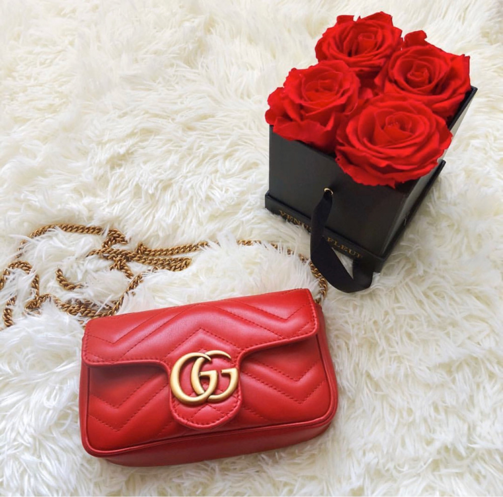 Túi Gucci marnont super mini đỏ new