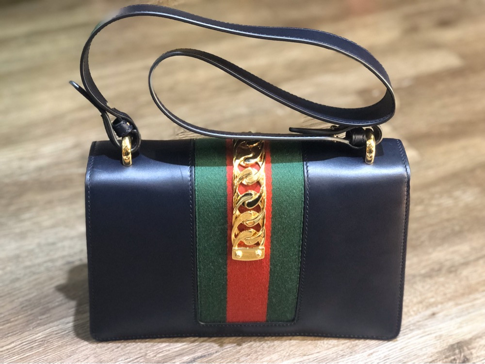 Túi Gucci Sylvie xanh đen