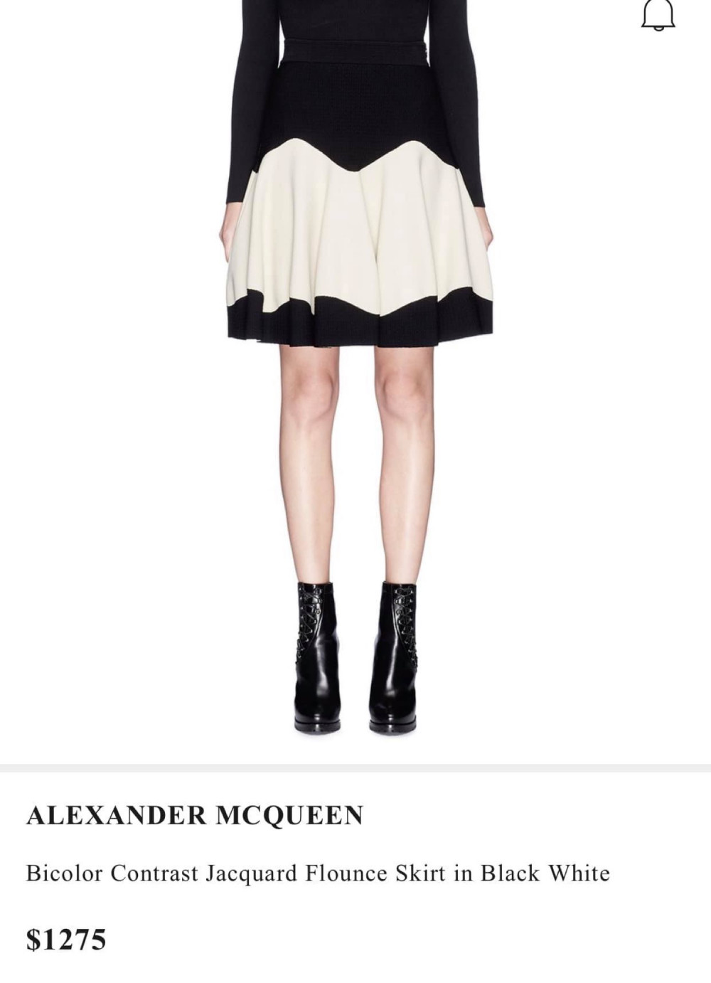 Chân váy Alexander Mcqueen sz S