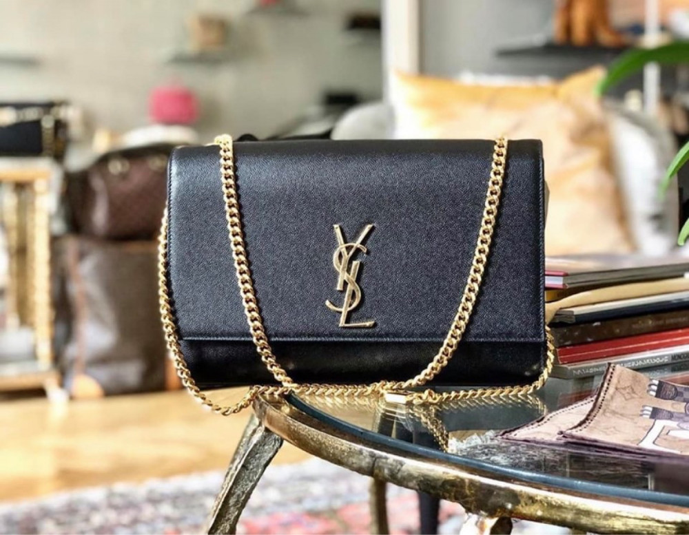 Túi YSL kate da sần khoá vàng sz M