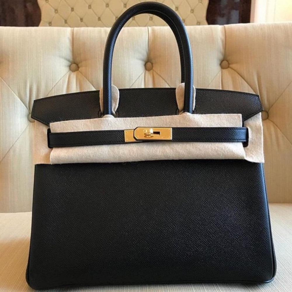 Hermes Birkin Size 30 Black Epsom Ghw