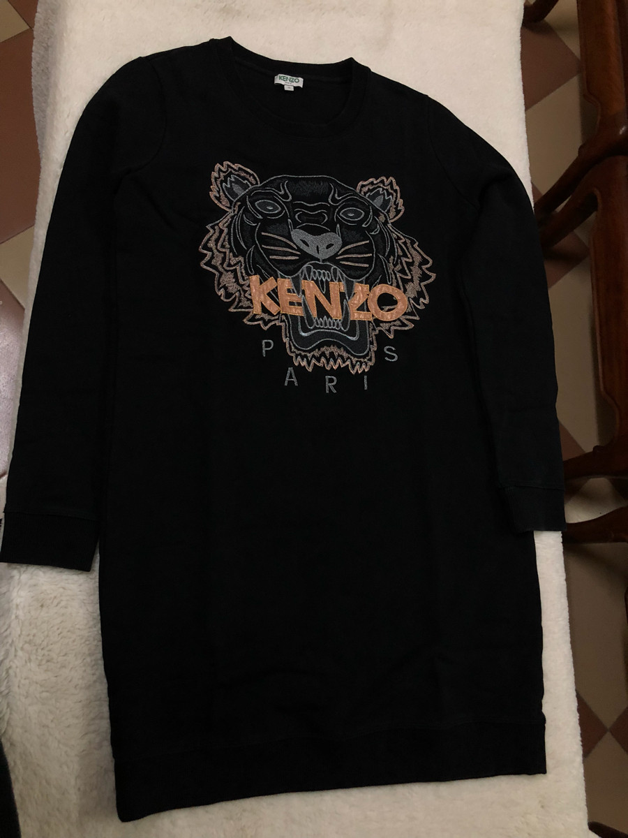 ❤️Kenzo tiger sweatshirt dress - black sz S