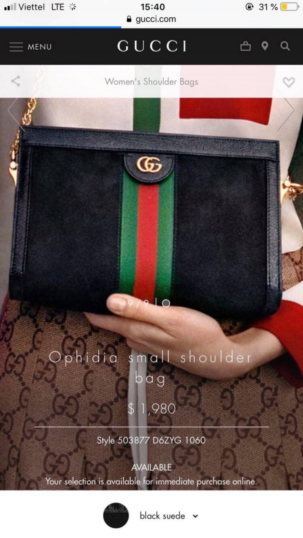 Túi Gucci Ophidia sz Small new fullbox