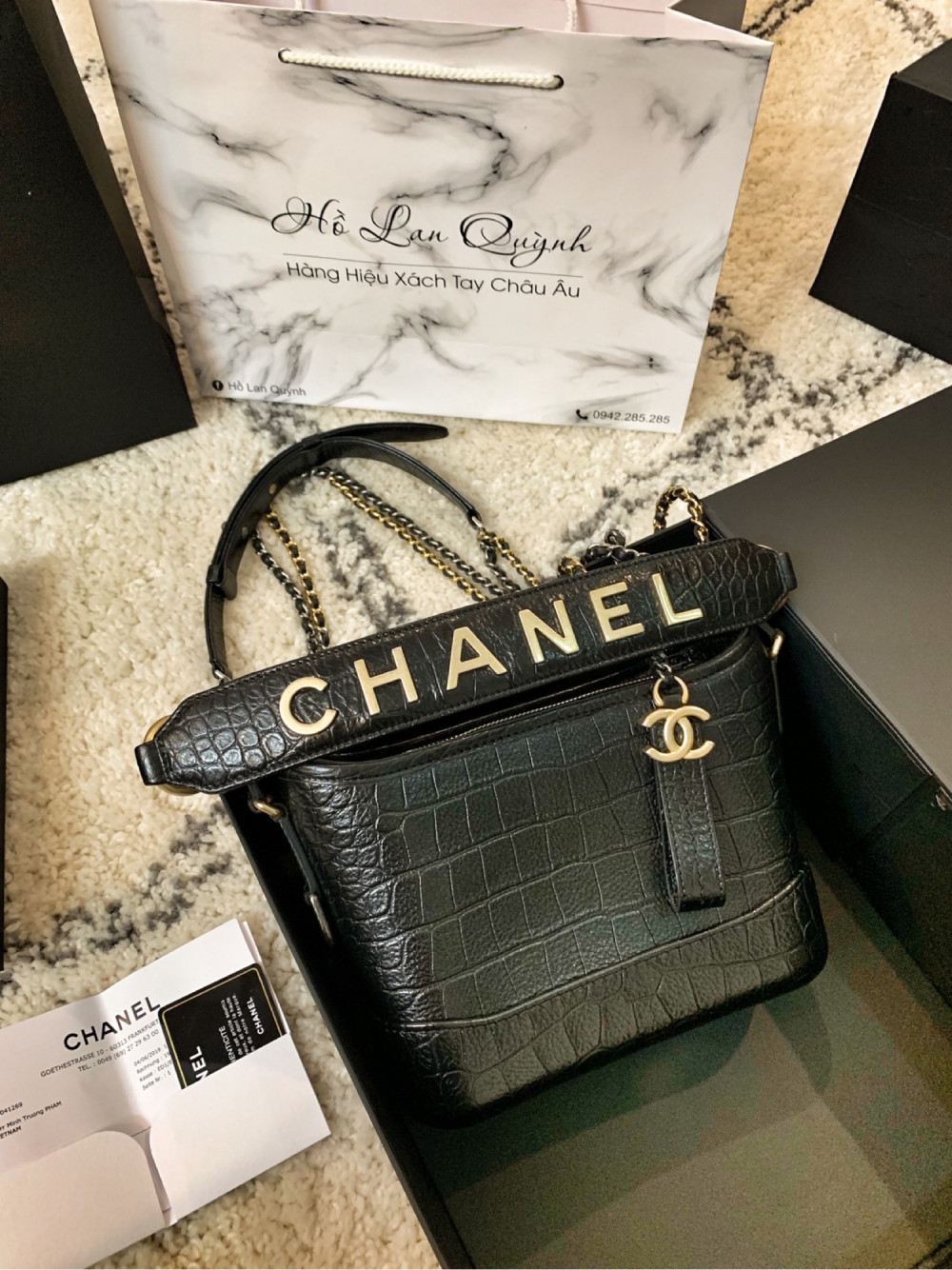 Chanel Gab croc siêu hiếm