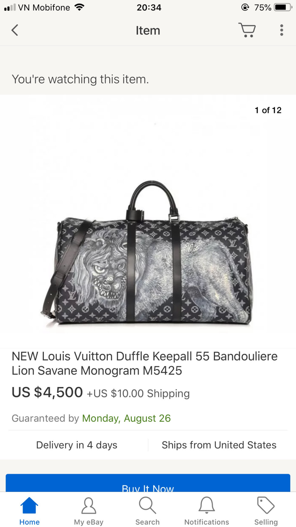 Louis Vuitton Onyx Damier Infini Keepall Bandouliere 55  LV for Less