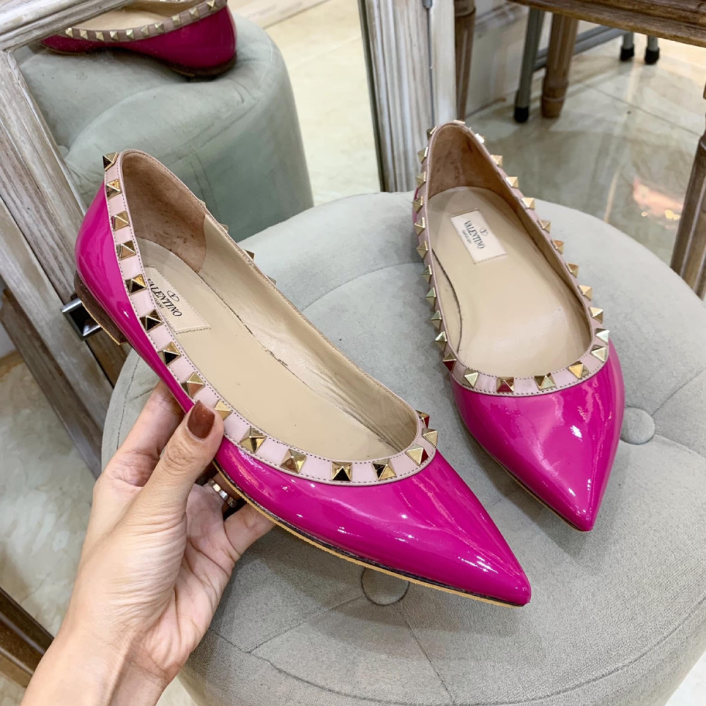 Giày Valentino Rockstuded hồng sz 38