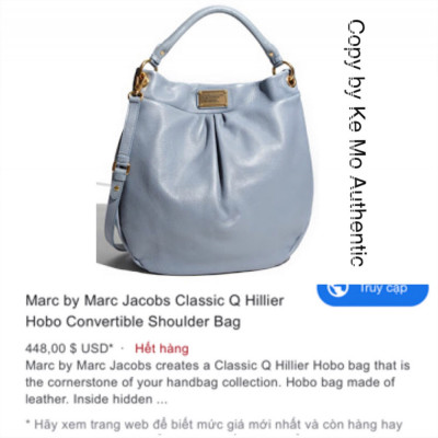 Marc by Marc Jacobs Classic Q Hillier Hobo Reef Blue