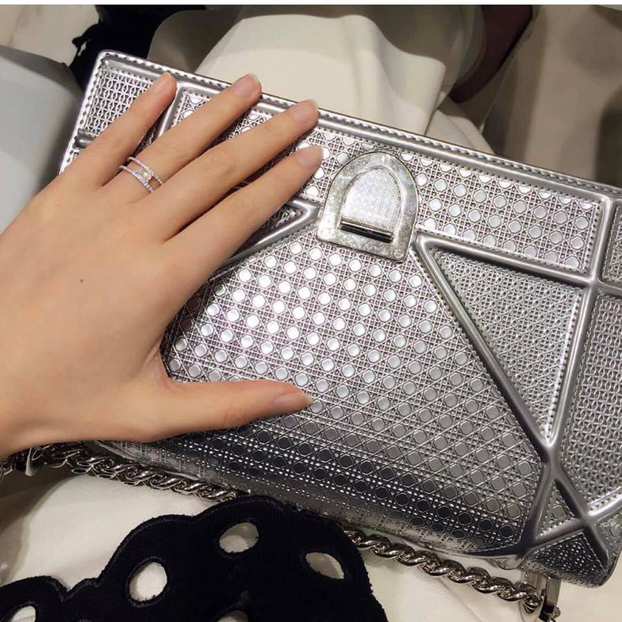 Dior Diorama Metallic Silver Medium