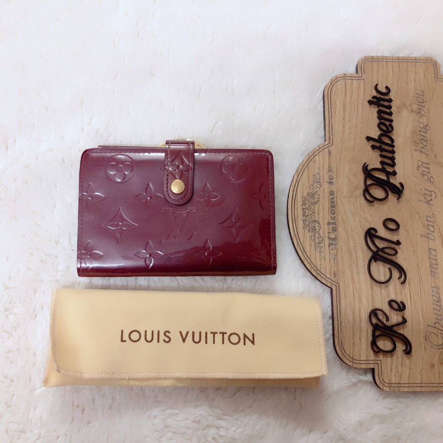 LV Violette Monogram Vernis Leather French Purse Wallet